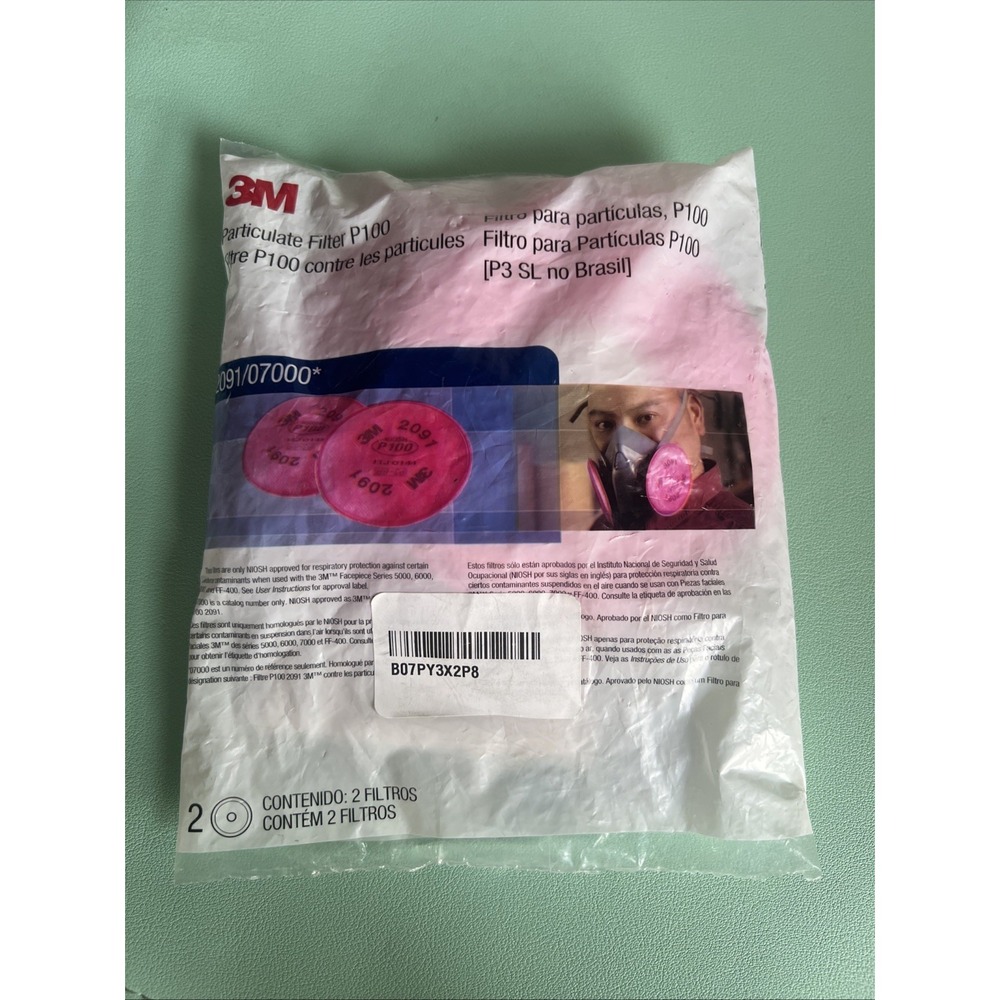 3M P100 Particulate Filter - 2091 2097 For 5000 6000 7000 And FF-400 Facepieces